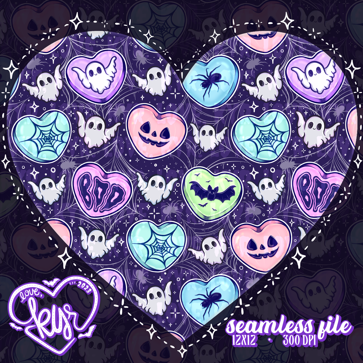 Spooky Sweethearts Seamless File