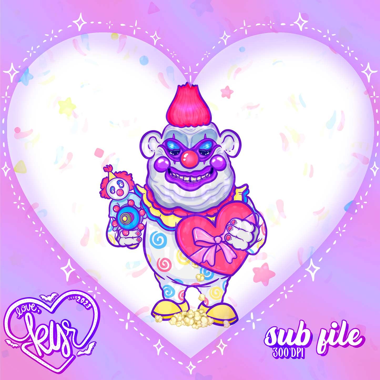 Valentine Klown Transparent Sub File PNG