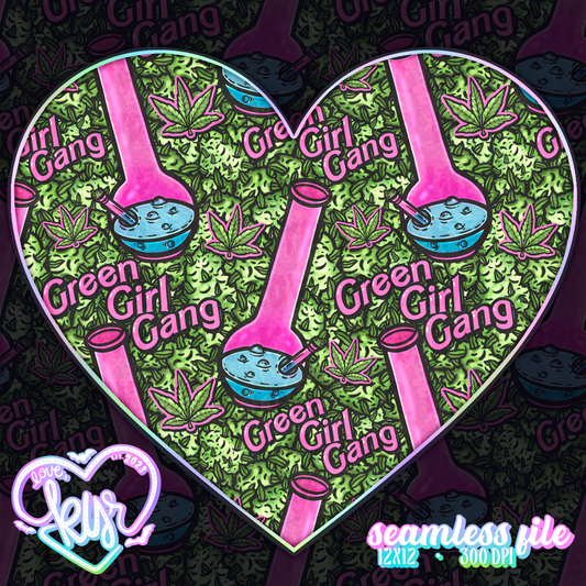 Green Girl Gang Seamless File
